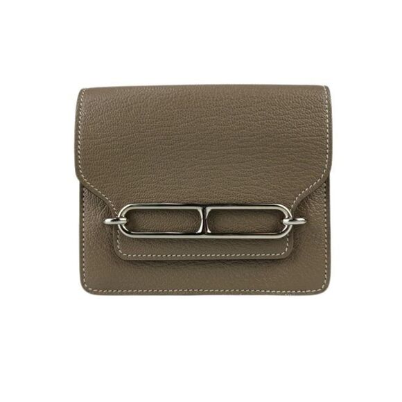 HERMES Accessories - HERMES Hermès Wallet/Coin Case Lauris Luli Etoupe Chevre Mysore Women's